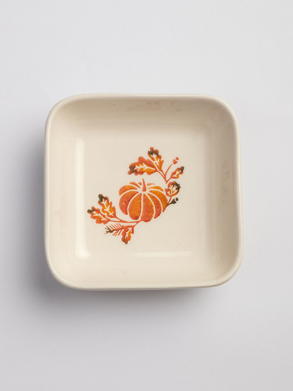 Керамическая чаша с принтом тыквы 10 см-1