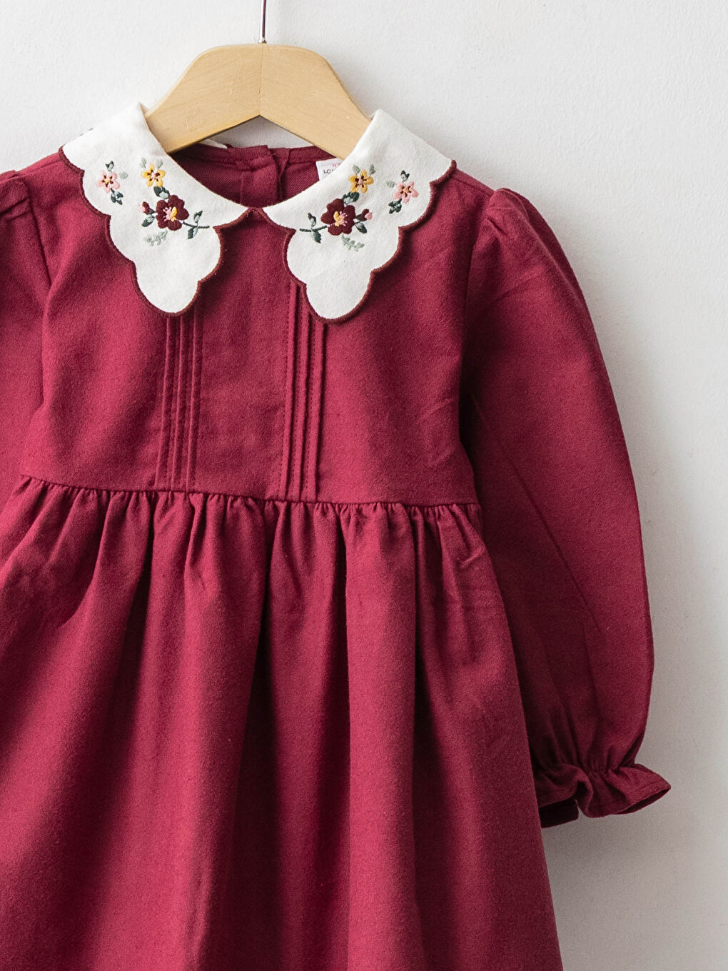 Robe Bébé Fille en Coton à Manches Longues et Col Claudine-2