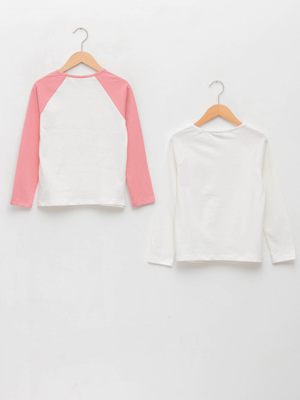 LCW Kids Crew Neck Printed Long Sleeve Girls' T-Shirt 2 Pack -W1CY57Z4-R9J