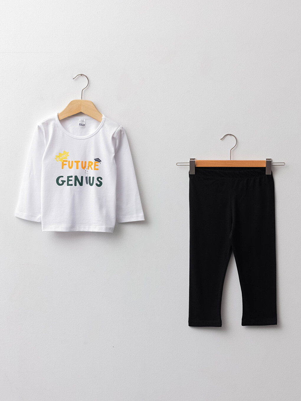 Crew Neck Long Sleeve Printed Baby Boys' Pyjamas Set
