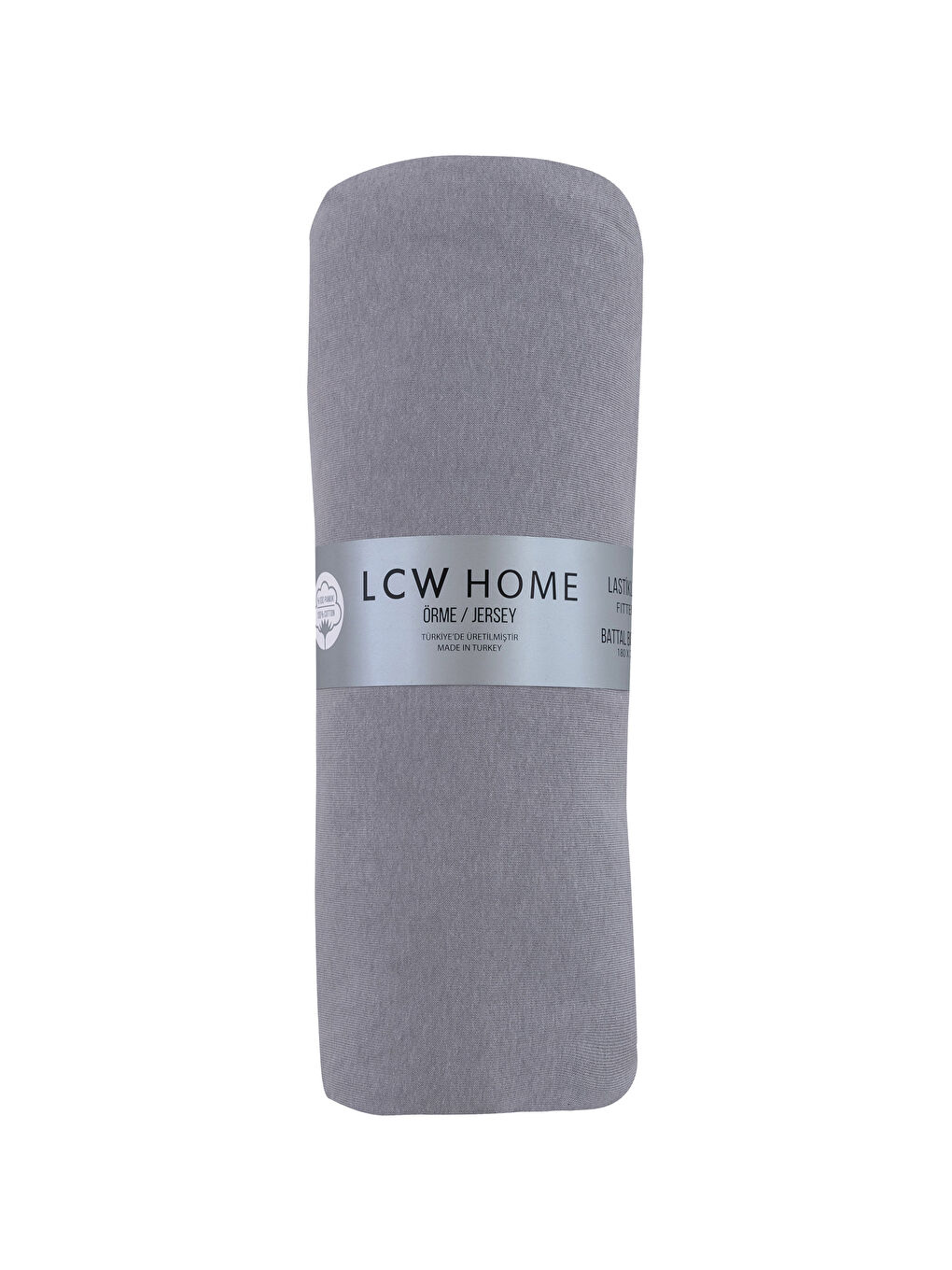 Gri Çift Kişilik Battal Boy Düz Örme Lastikli Çarşaf-3