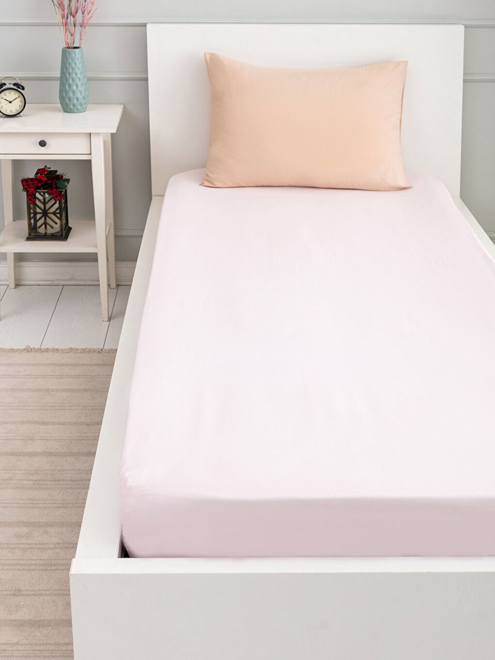 Drap Housse Uni Tissé Élastique 100x200x30 Cm