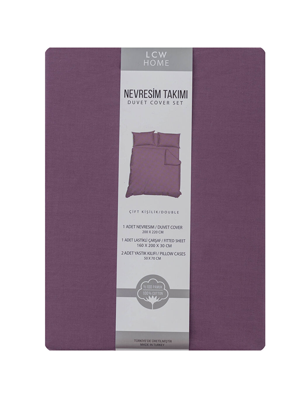 Double Plain Woven Duvet Cover Set-6