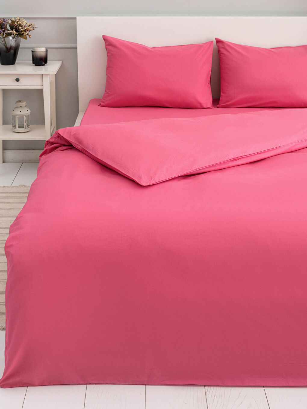 Double Plain Woven Duvet Cover Set