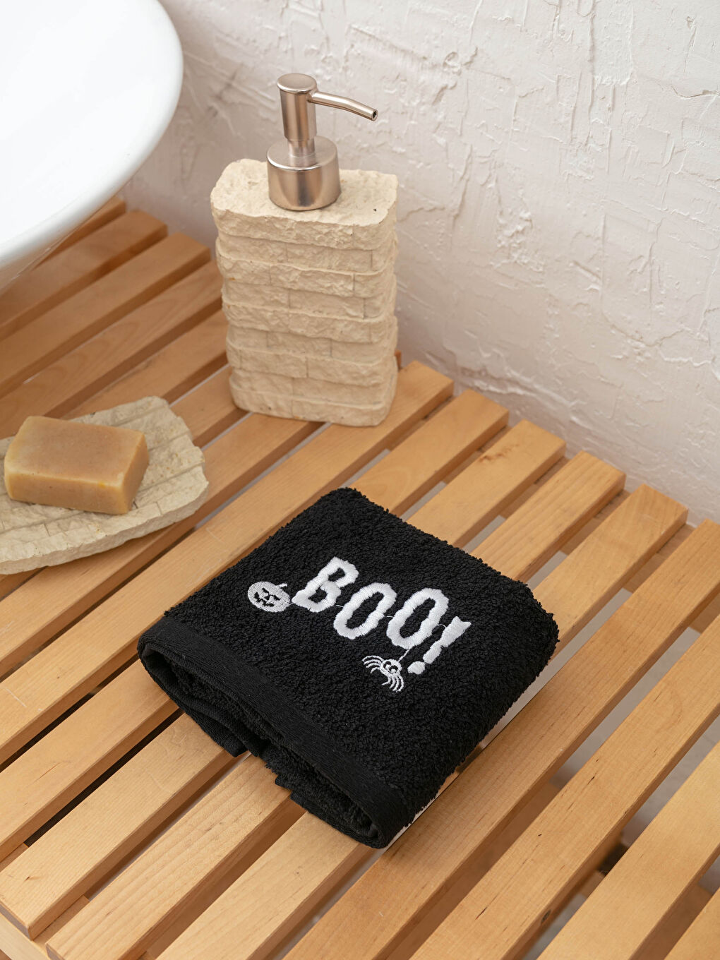 LCW HOME Embroidery Detailed Curl Hand Towel -W1DC11Z8-CVL