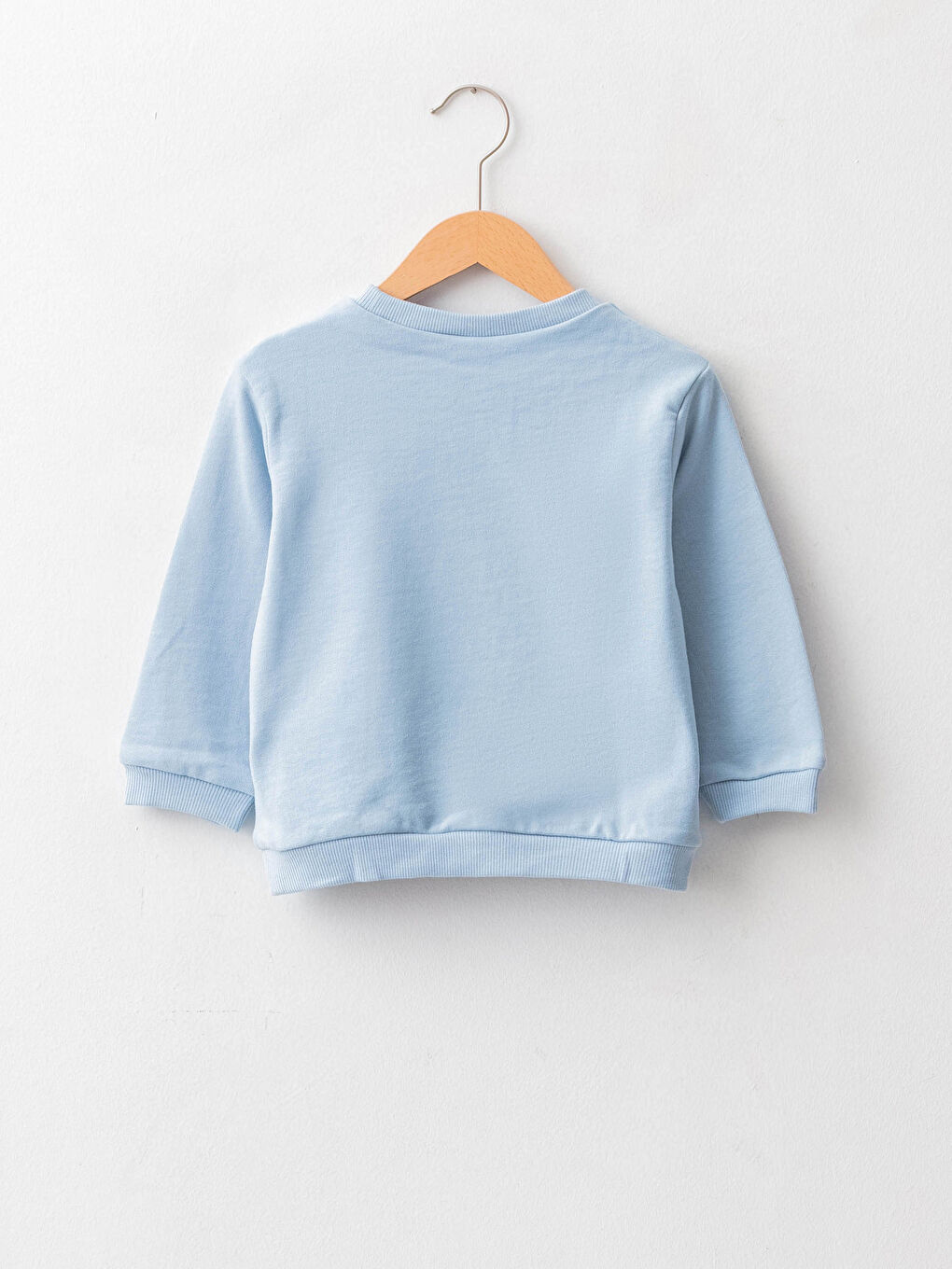 Bisiklet Yaka Uzun Kollu Baskılı Kız Bebek Sweatshirt-1