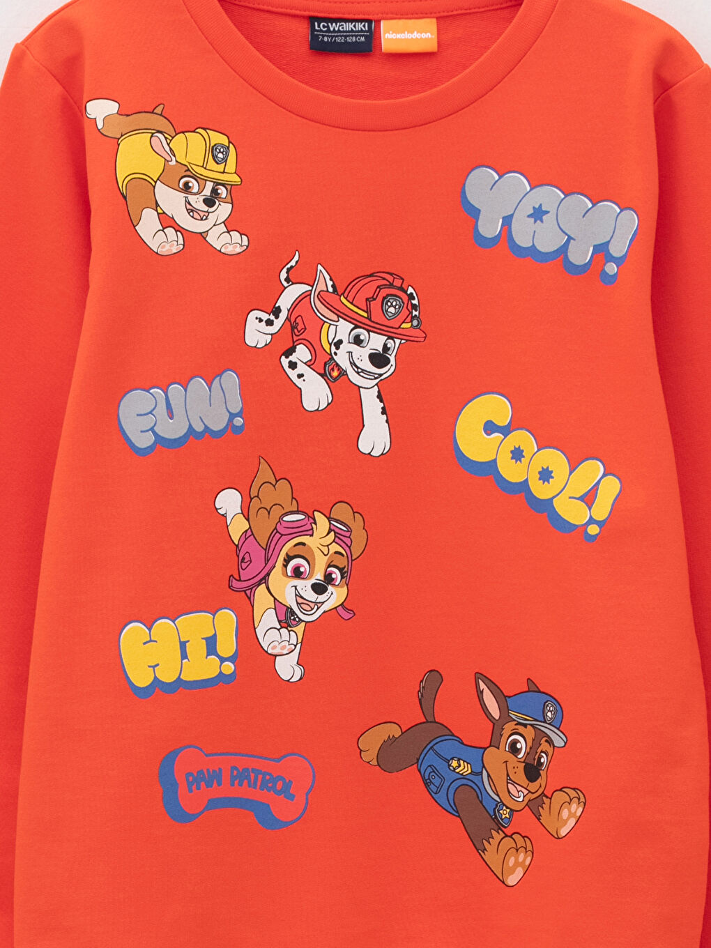 LCW Kids Crew Neck Paw Patrol Printed Long Sleeve Boys Sweatshirt -W1DE97Z4-GRM