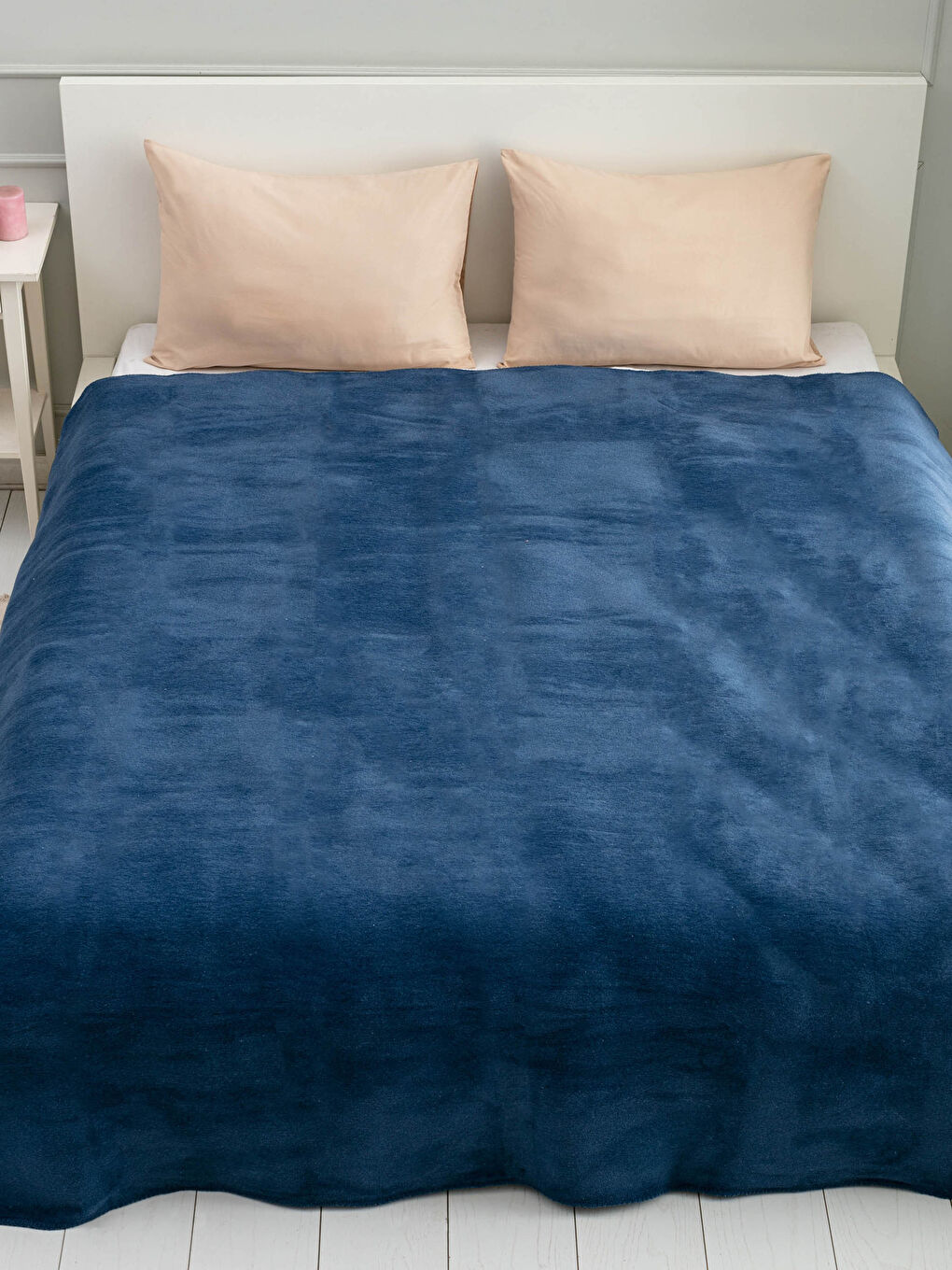 İndigo Çift Kişilik Çift Renkli Pamuk Battaniye 200x220 cm-1