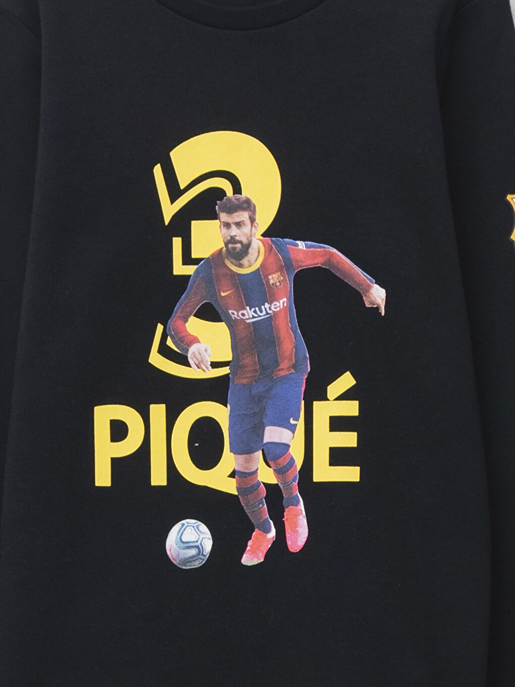 LCW Kids Crew Neck Barcelona Printed Long Sleeve Boy T-Shirt -W1DF18Z4-CVL