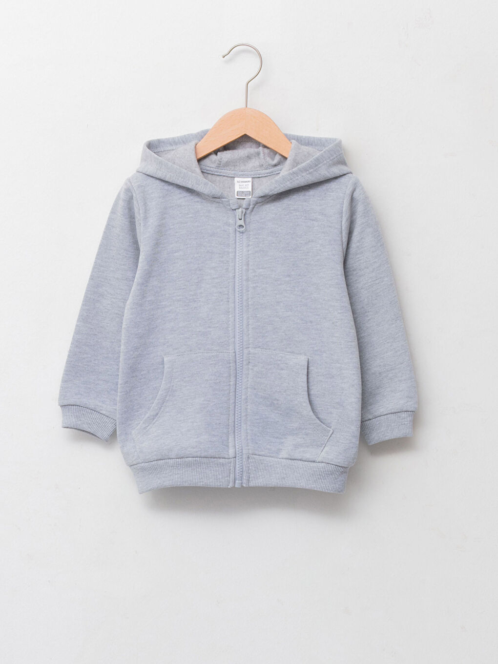 LCW baby Kapüşonlu Uzun Kollu Erkek Bebek Fermuarlı Sweatshirt -W1DF30Z1-D5P