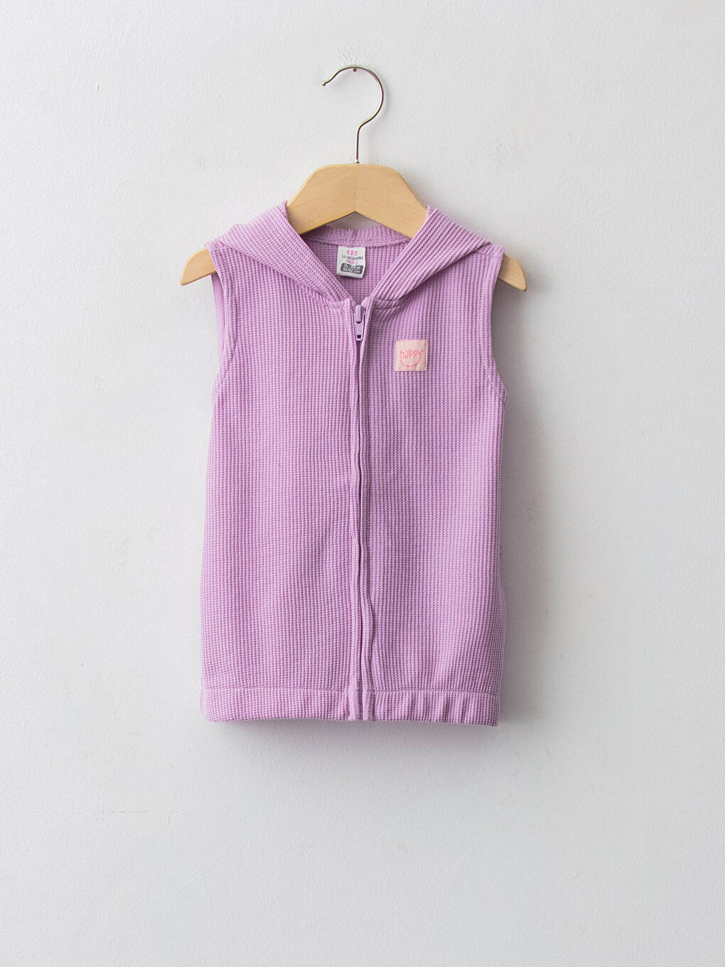 Hooded Baby Girl Zipper Vest