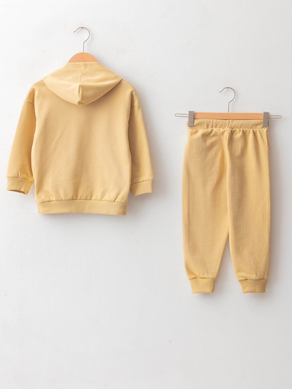 Hooded Long Sleeve Basic Baby Boy Sweatshirt and Trousers 2-Pack Set-1
