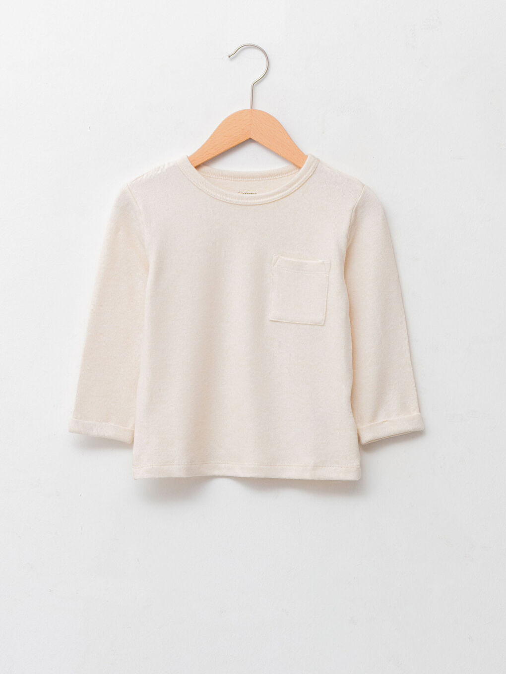 LCW baby Crew Neck Long Sleeve Baby Boys' T-Shirt -W1DM55Z1-D4N