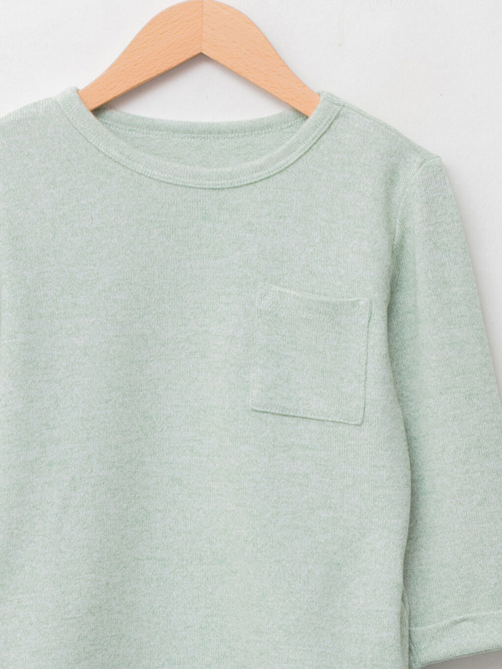 Yeşil Bisiklet Yaka Uzun Kollu Erkek Bebek Tişört-2