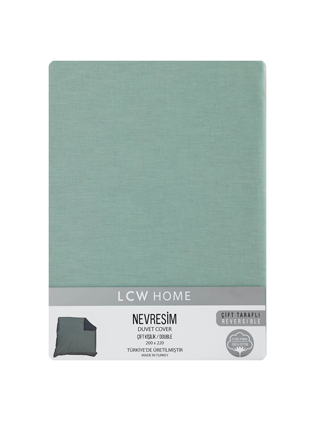 Housse De Couette Double Face Unie Tissée 200x220 Cm-5