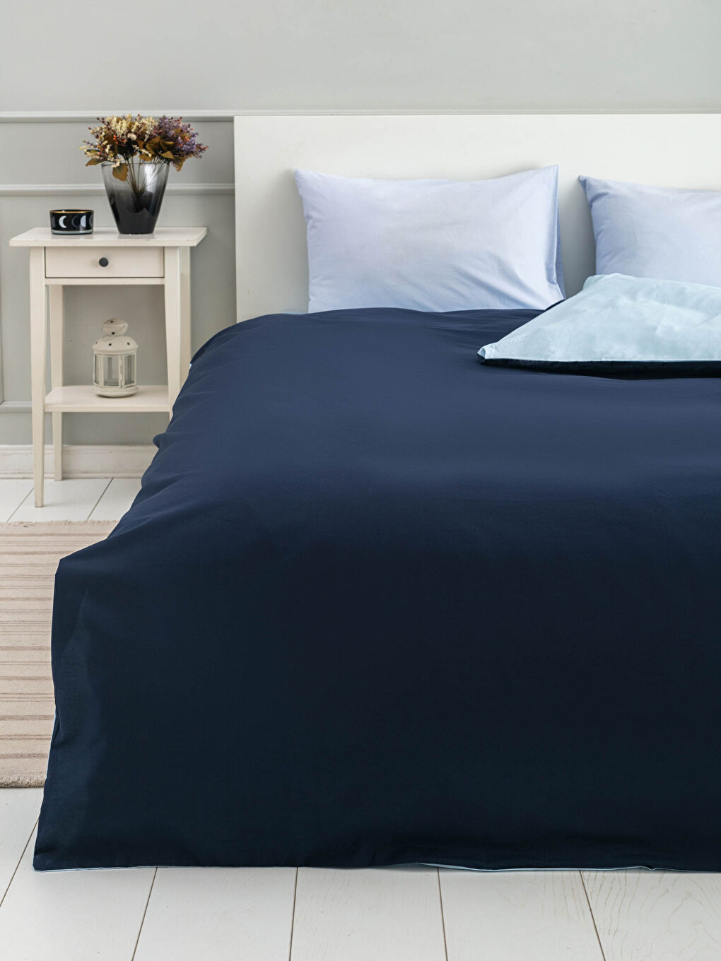 Doppelseitiger Schlichter Gewebter Bettbezug 200x220 Cm