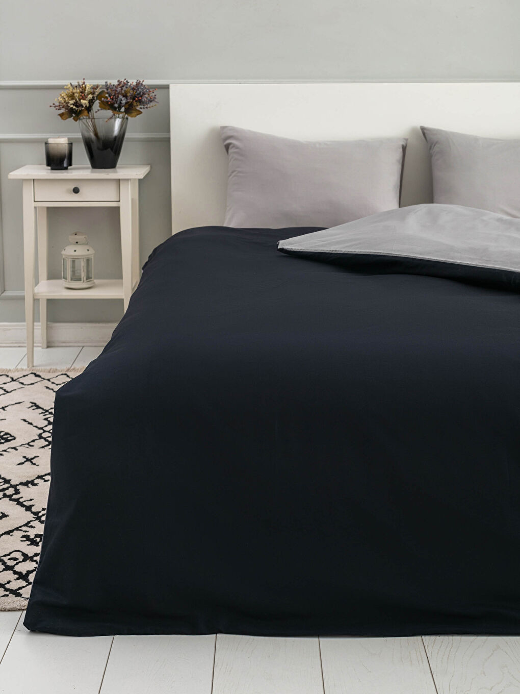 Doppelseitiger Schlichter Gewebter Bettbezug 200x220 Cm