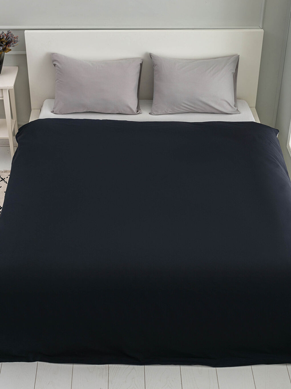 Doppelseitiger Schlichter Gewebter Bettbezug 200x220 Cm-2