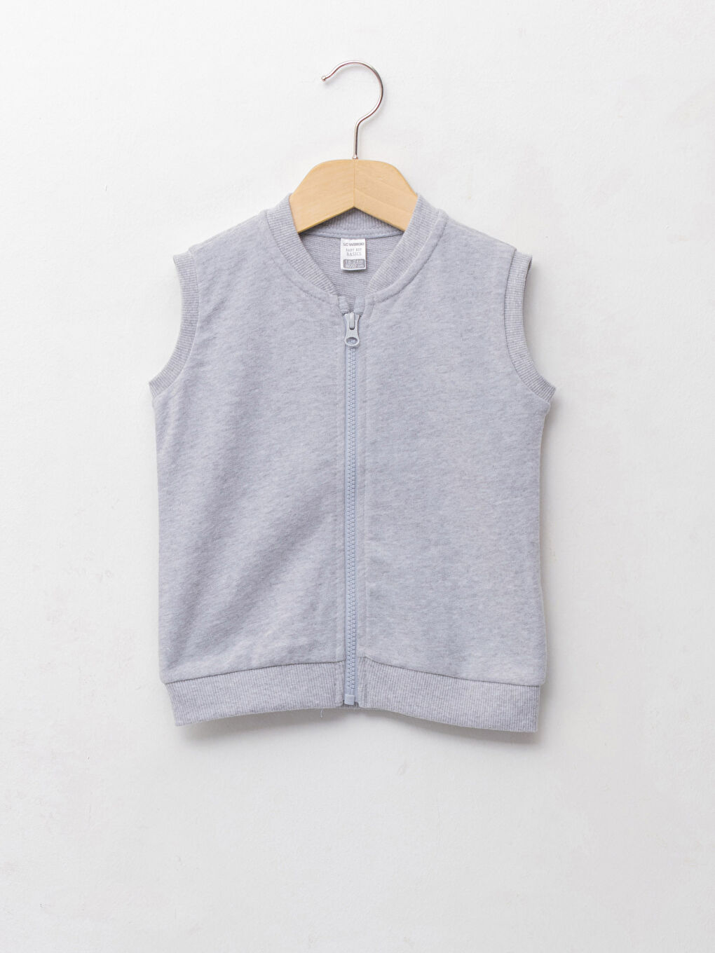 LCW baby Crew Neck Basic Baby Boy Zipper Vest -W1DQ43Z1-D5P