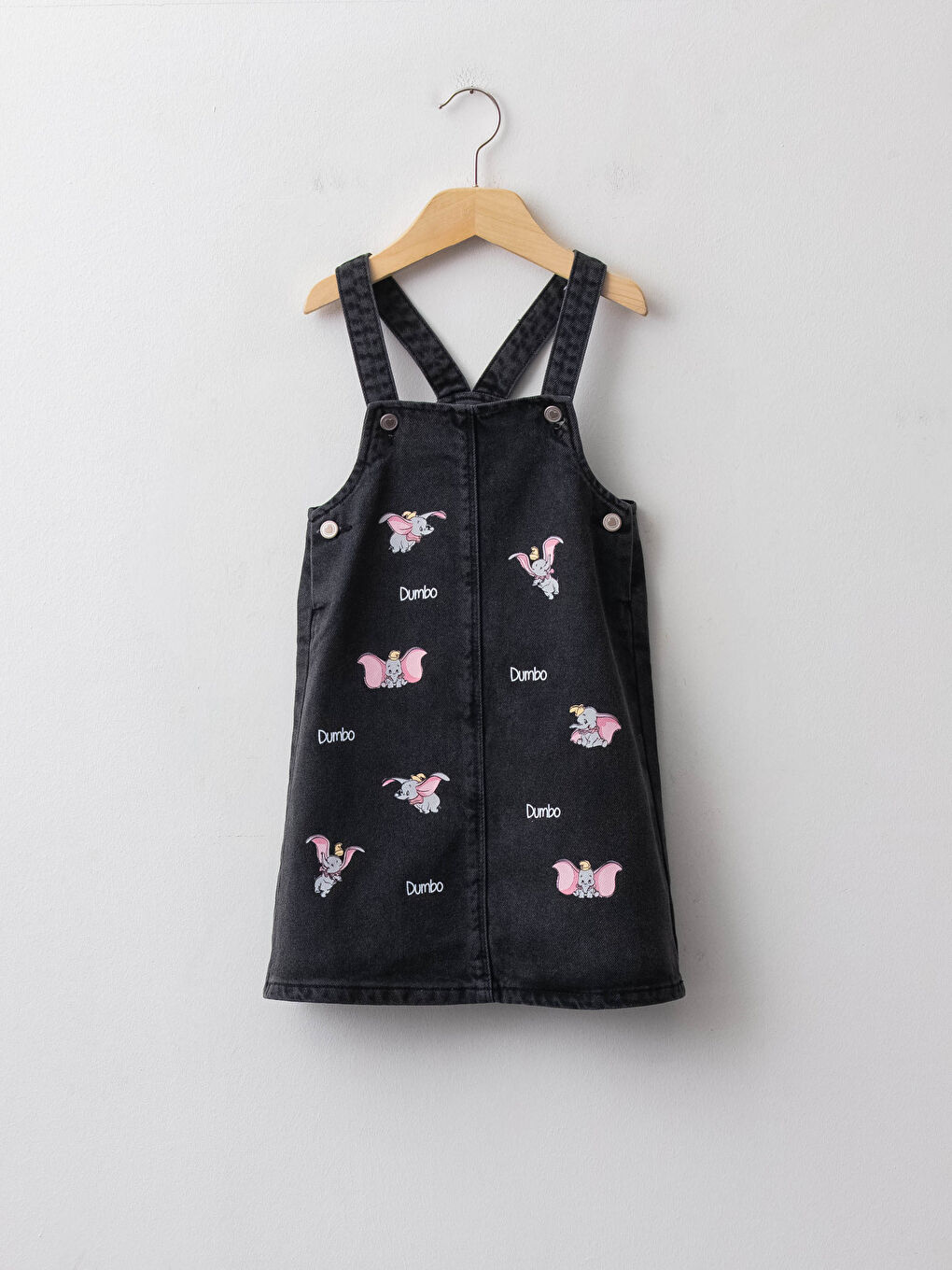Dumbo Printed Cotton Baby Girl Jean Dress