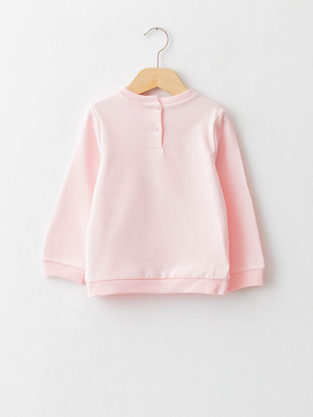 Crew Neck Long Sleeve Baby Shark Printed Cotton Baby Girl Sweatshirt-1