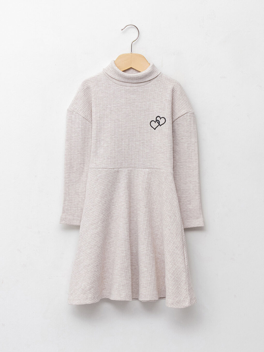 Платье с принтом, с длинным рукавом, водолазка, для девочек