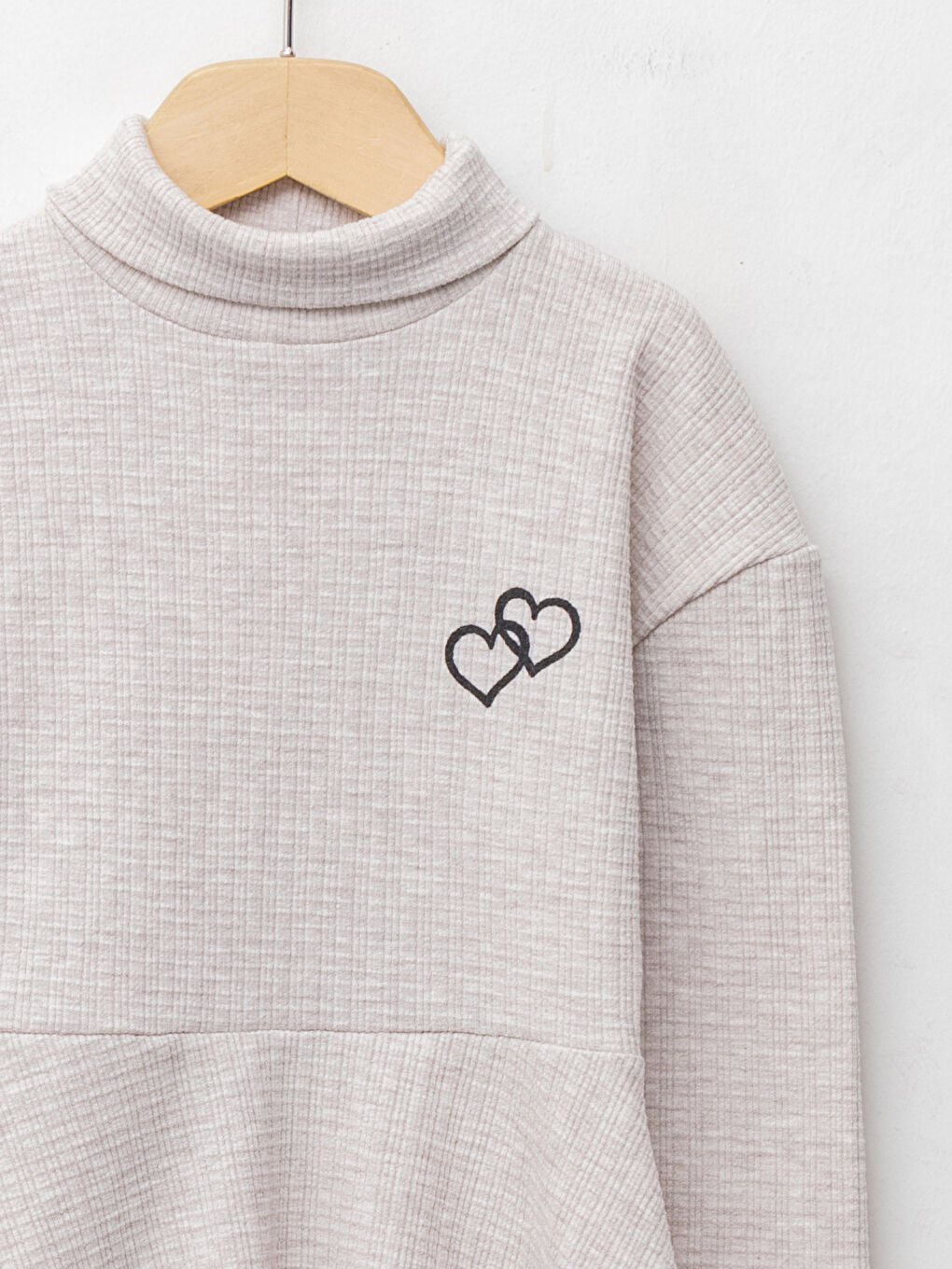 Платье с принтом, с длинным рукавом, водолазка, для девочек-2