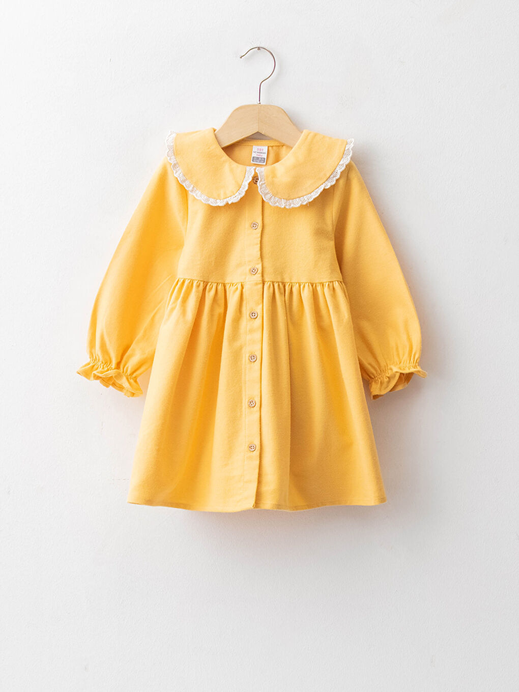 Baby Collar Long Sleeve Cotton Baby Girl Dress