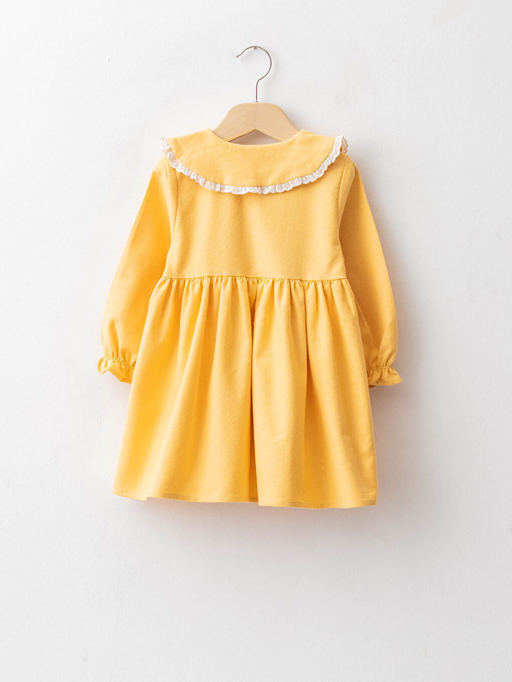 Baby Collar Long Sleeve Cotton Baby Girl Dress-1