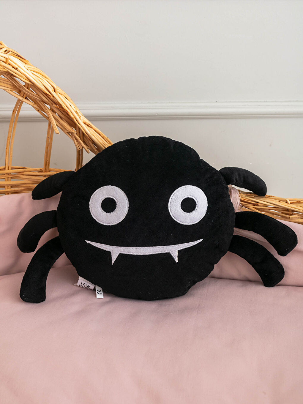 Embroidery Detailed Filled Plush Baby Throw Pillow