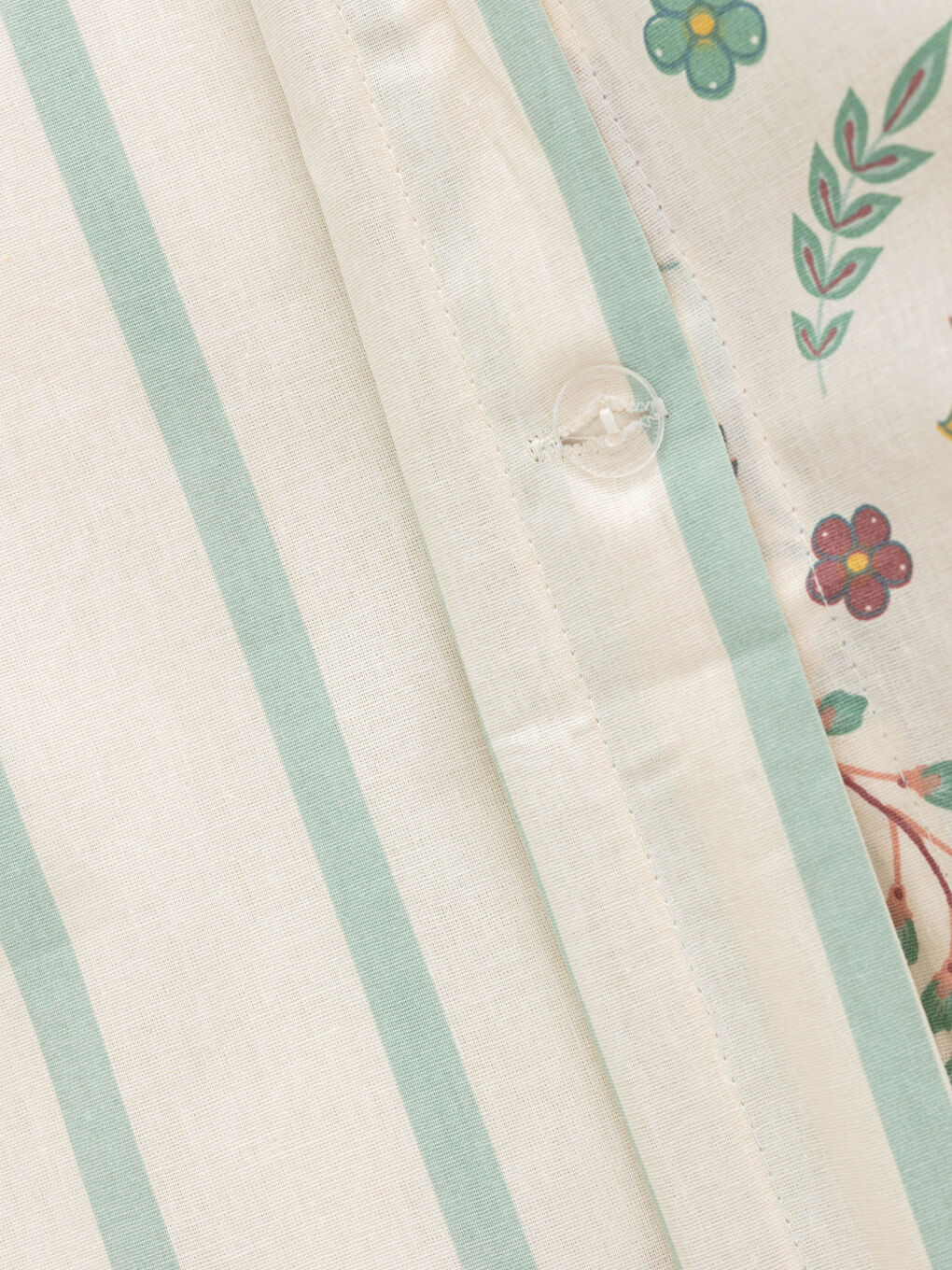 غطاء لحاف مزدوج مطبوع بنقشة زهرية مزدوجة الجوانب منسوج وغطاء وسادة-5