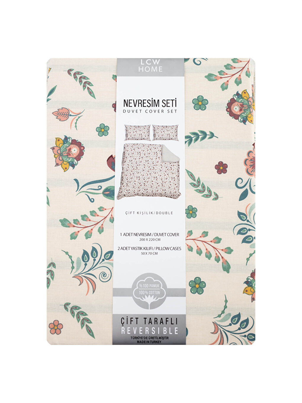 غطاء لحاف مزدوج مطبوع بنقشة زهرية مزدوجة الجوانب منسوج وغطاء وسادة-6