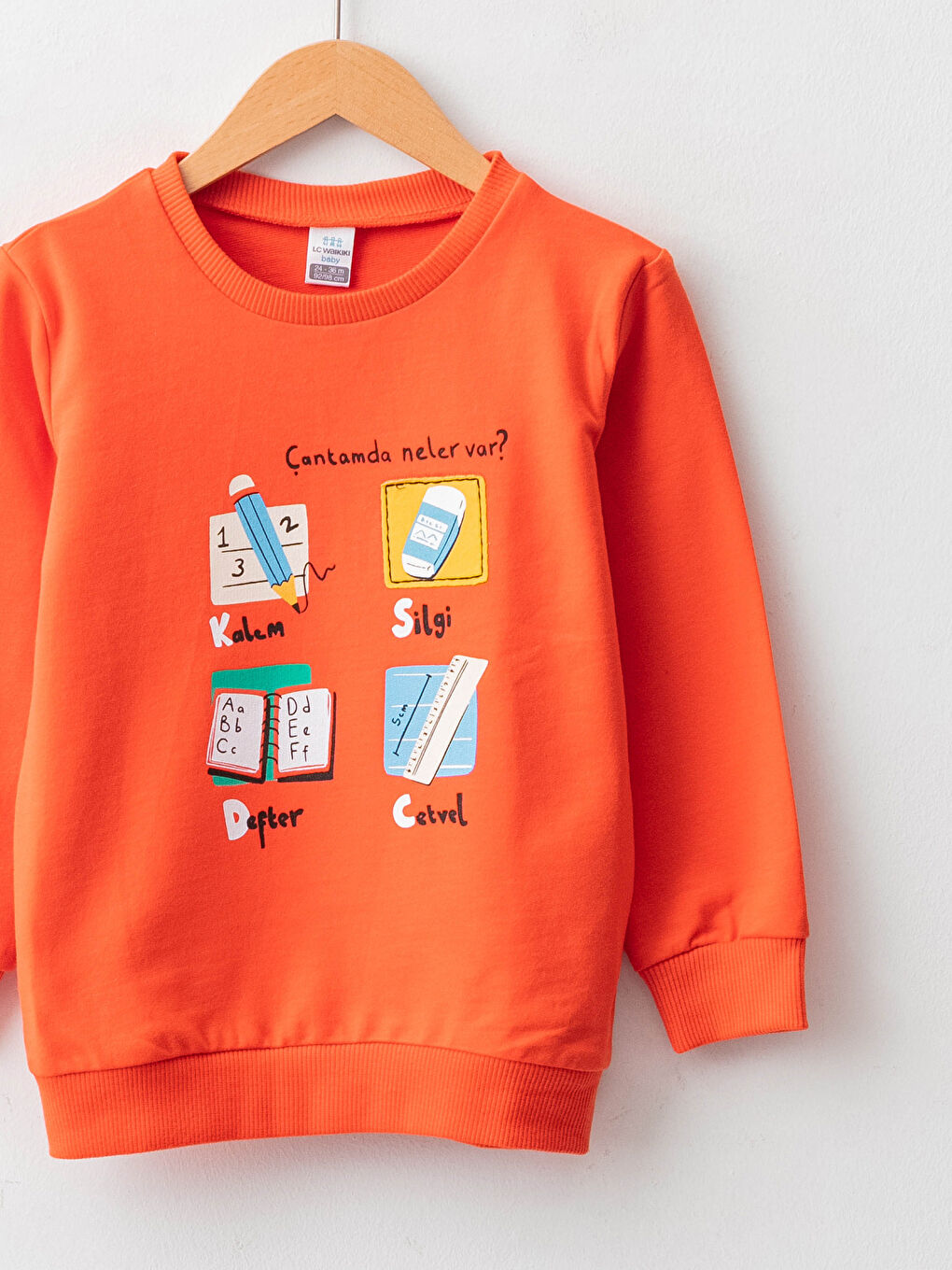 LCW baby Crew Neck Long Sleeve Printed Baby Boys' Sweatshirt -W1DY74Z1-GMT