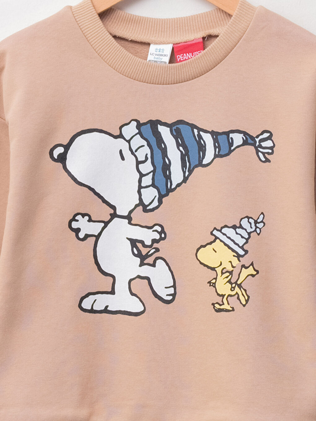 Bisiklet Yaka Uzun Kollu Snoopy Baskılı Sweatshirt ve Jogger Pantolon 2'li Takım-2