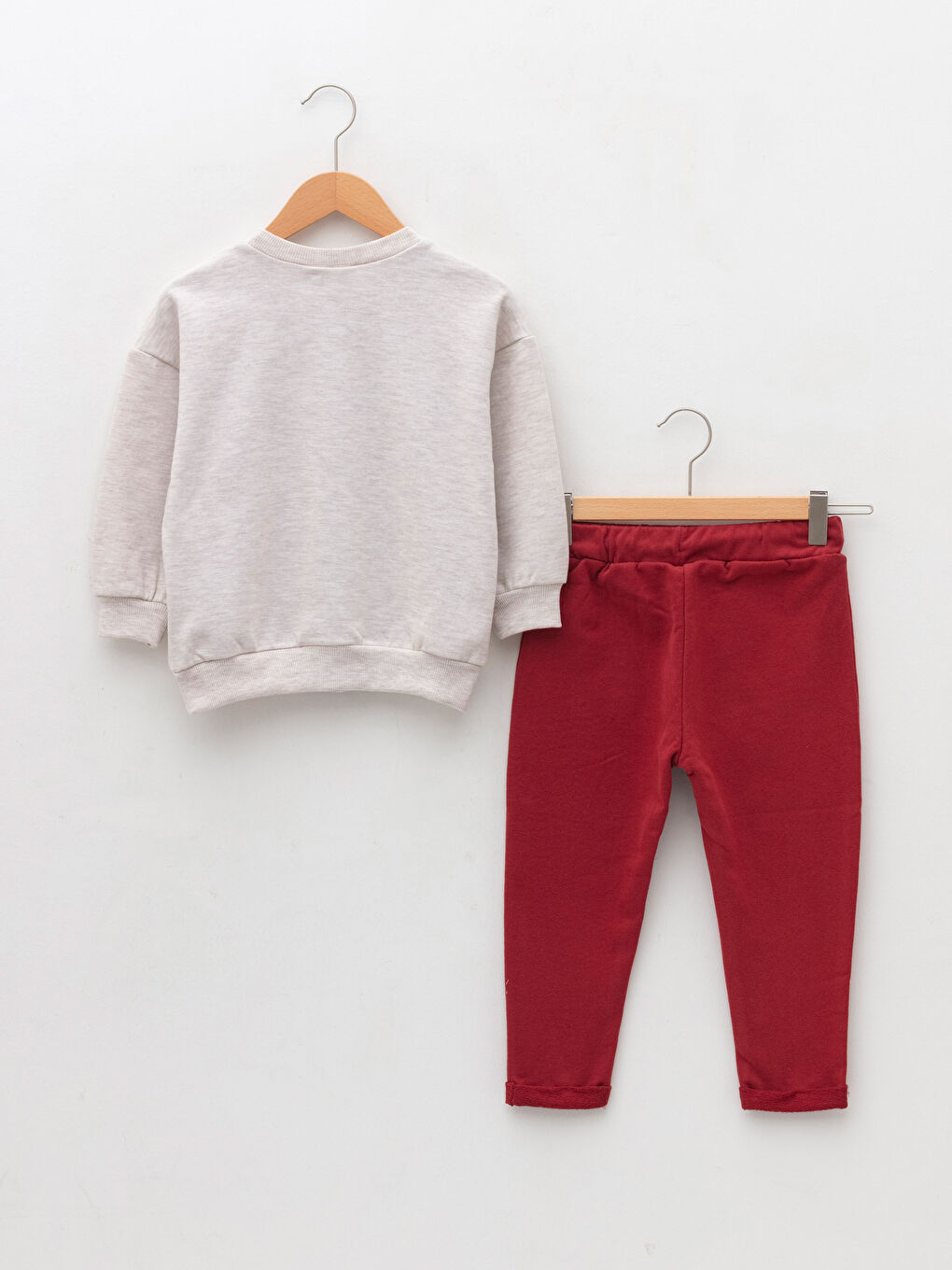 طقم ولادي رضع قطعتين سويت شيرت وبنطلون ديزني ميكي ماوس مطبوع باكمام طويلة ورقبة دائرية-1