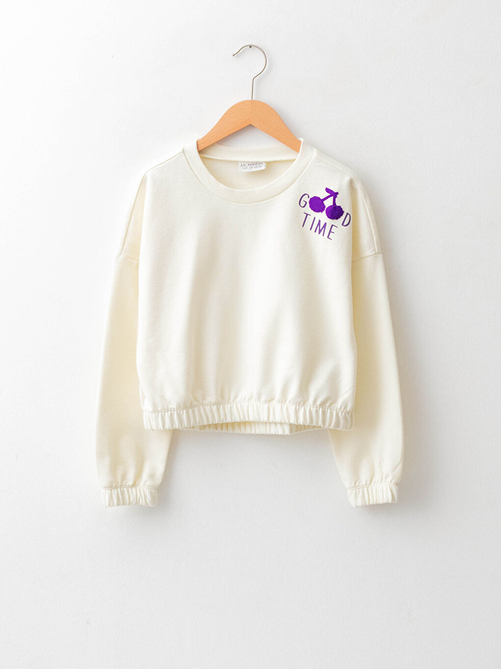 Sweat-shirt à Col Rond Imprimé à Manches Longues pour Filles