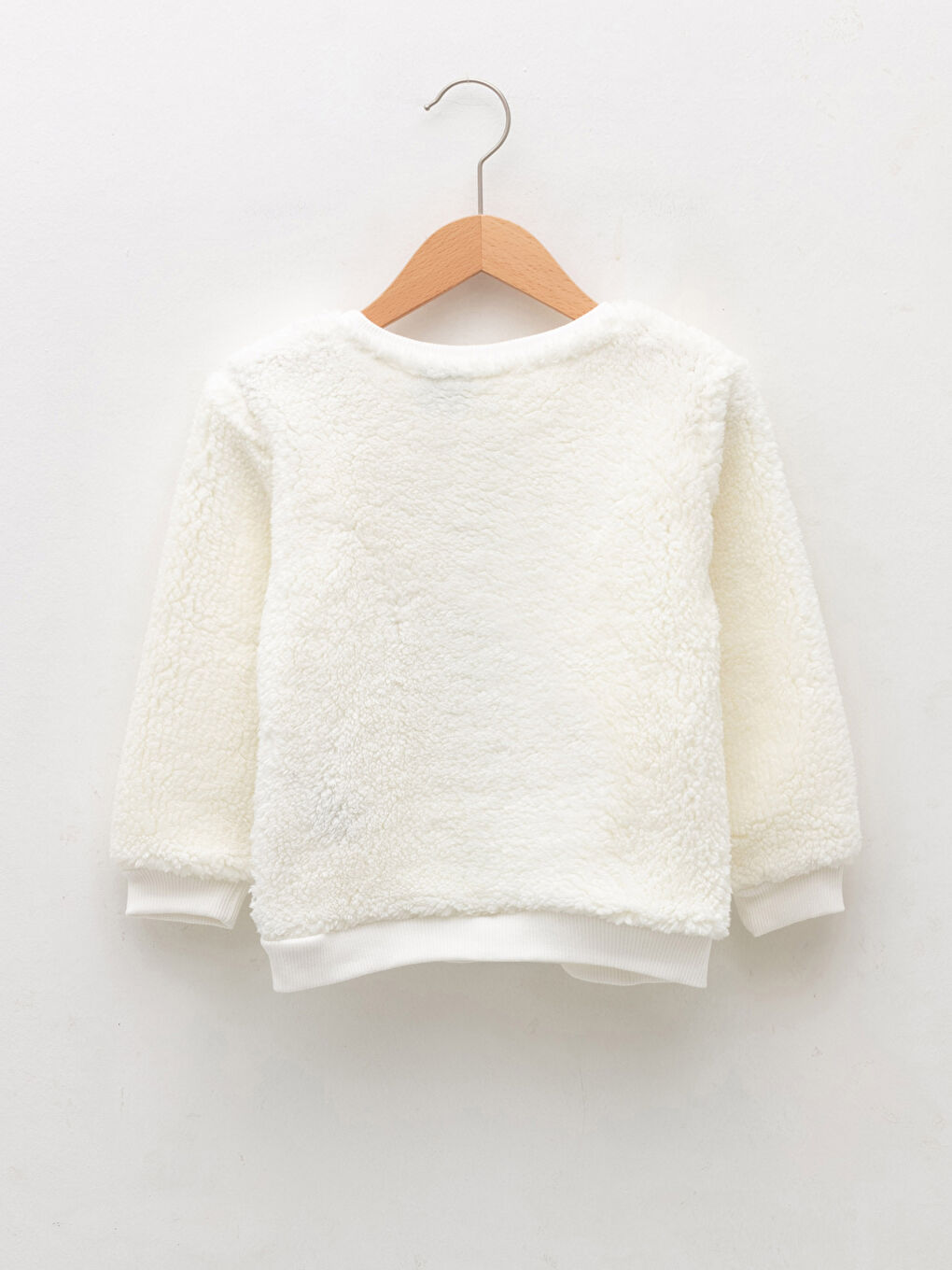 LCW baby Crew Neck Olaf Embroidery Detailed Long Sleeve Plush Baby Boy Sweatshirt -W1EE62Z1-E5X