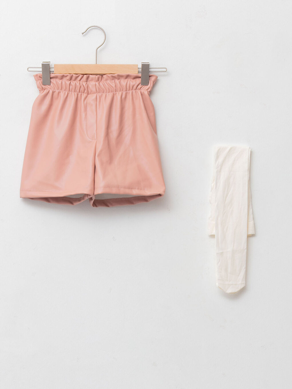 Elasticated Waist Baby Girls' Shorts and Tights 2 Pack Set