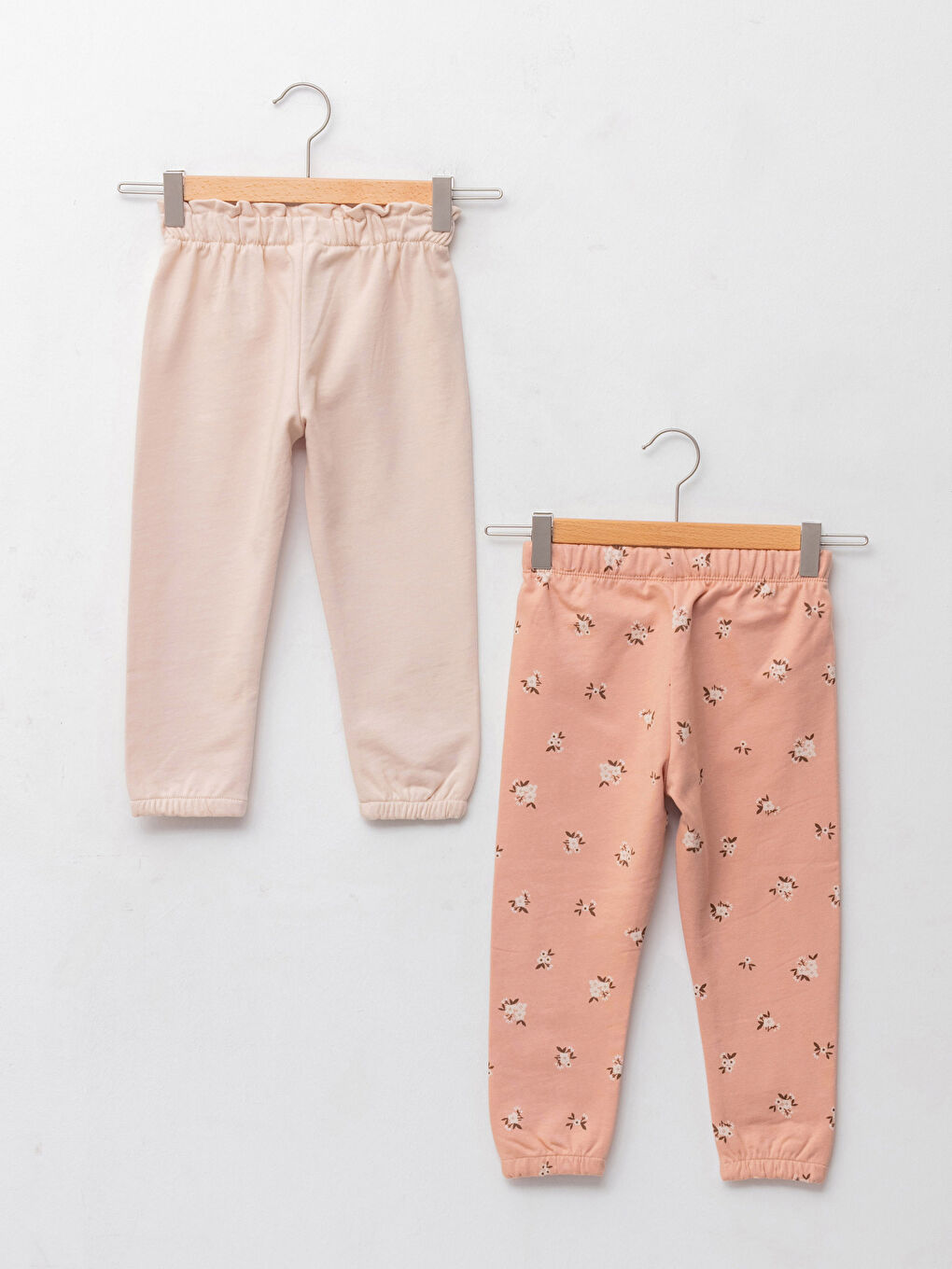 Elasticated Waist Printed Baby Girls' Leggings 2 Pack-1