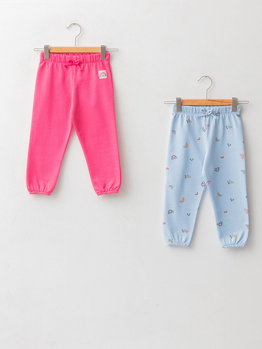 Baby Girl Jogger Pants With Elastic Waist 2 Pack