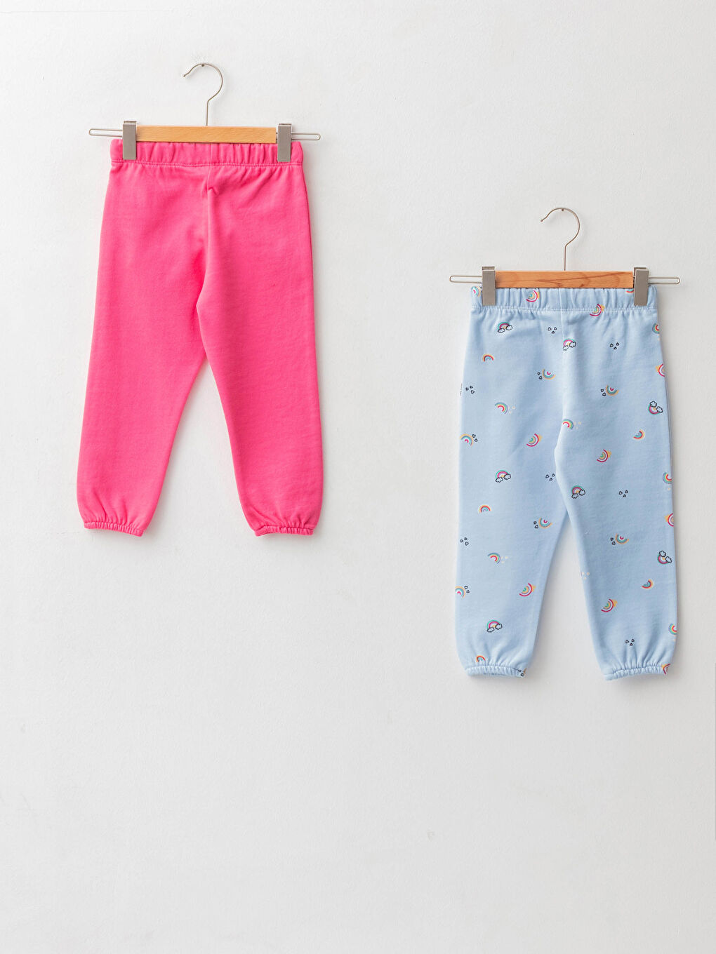 Baby Girl Jogger Pants With Elastic Waist 2 Pack-1