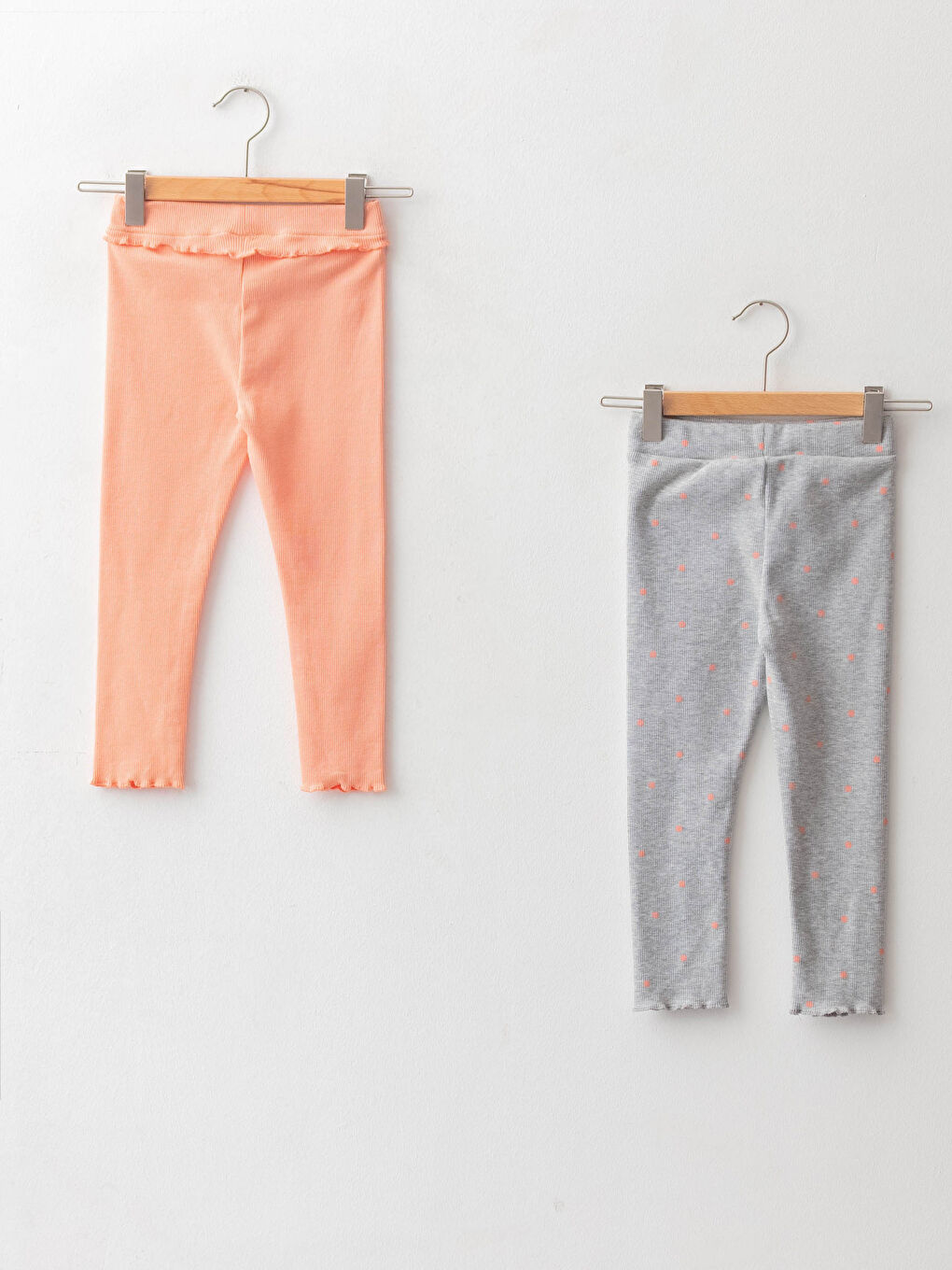 Elasticated Waist Baby Girls' Leggings 2 Pack-1