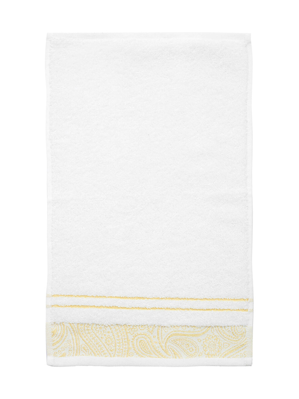 Ekru Nakış Detaylı Bukle El Havlusu 30x50 cm-2