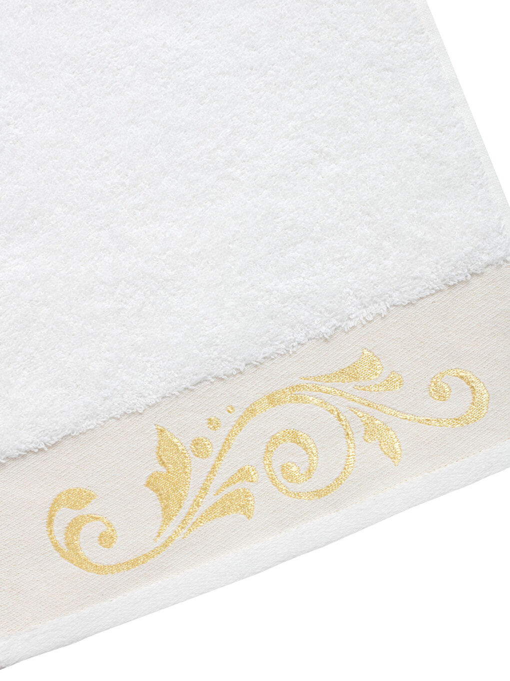 Ekru Nakış Detaylı El Havlusu 30x50 cm-3