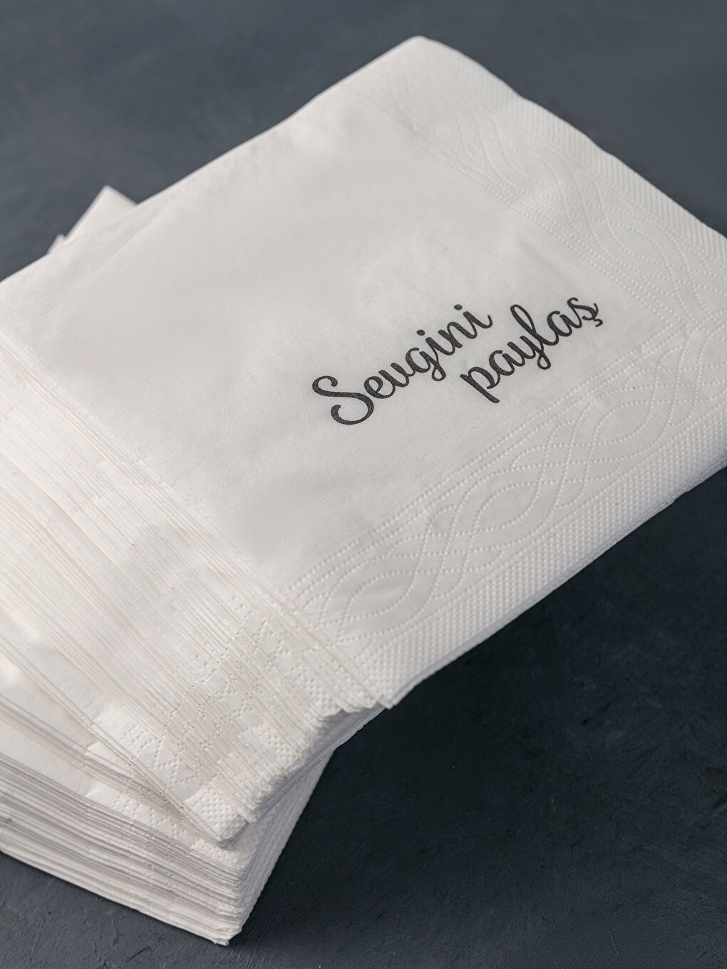 Slogan Printed Paper Napkin 33x33 Cm-1