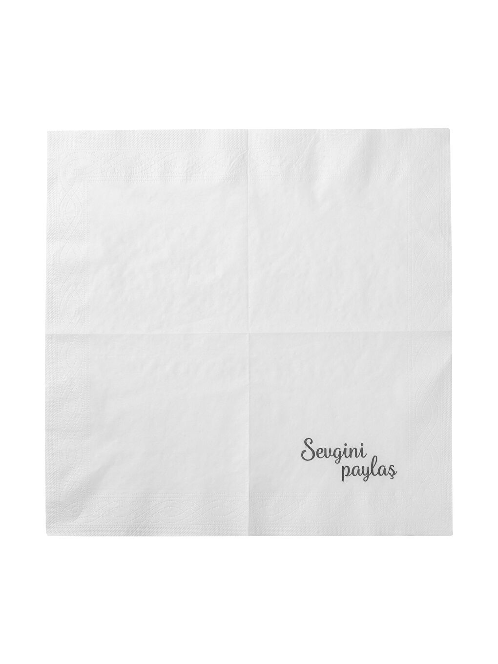 Slogan Printed Paper Napkin 33x33 Cm-2