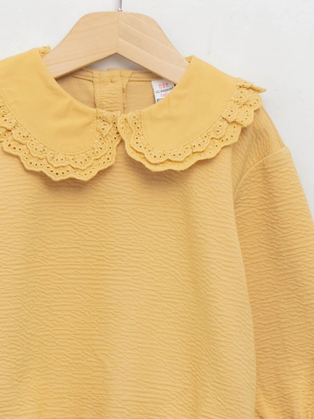 Baby Collar Long Sleeve Basic Baby Girl Sweatshirt-2