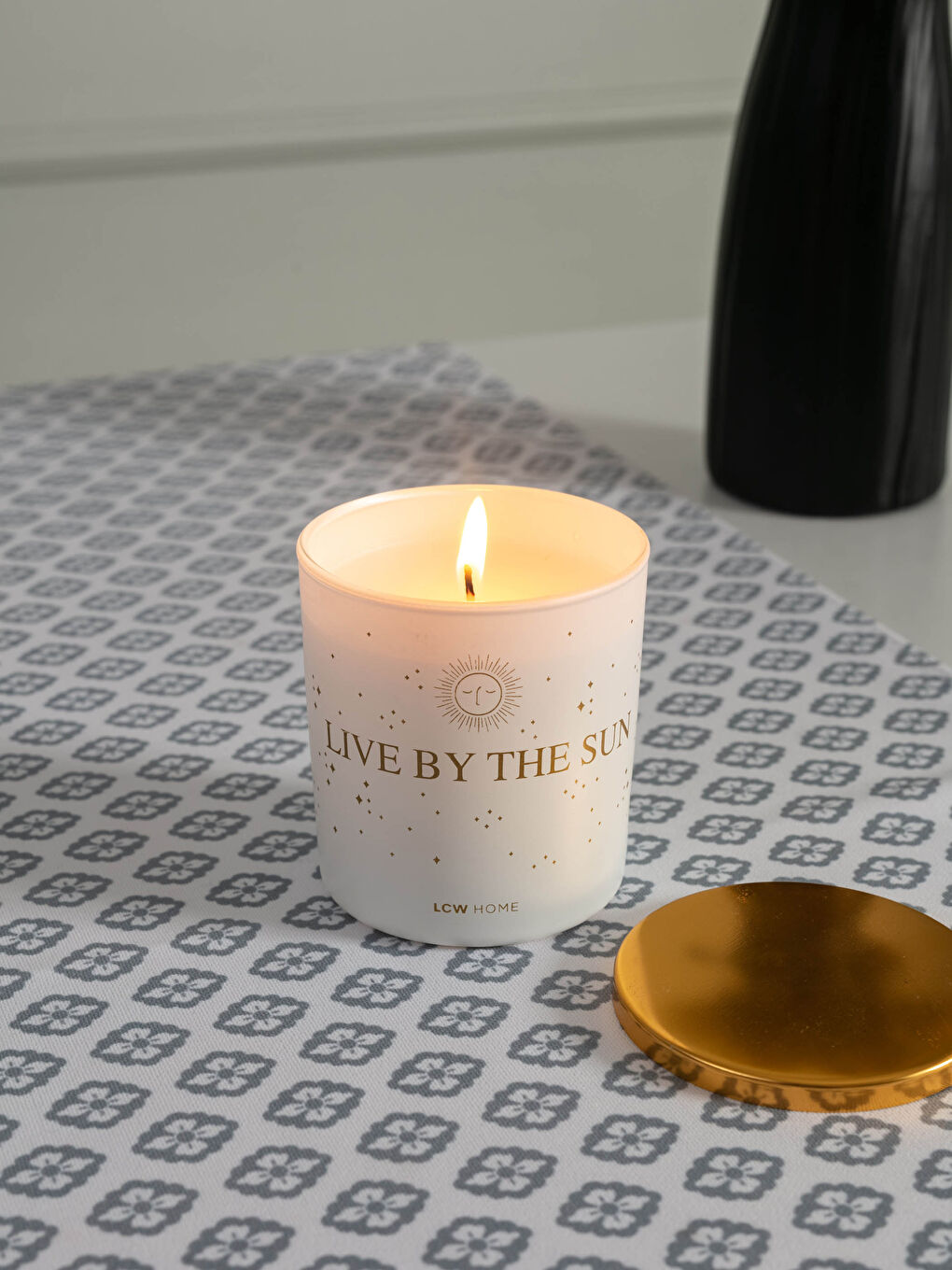 LCW HOME Slogan Printed Powder Scented Decorative Candle With Lid 210 Gr -W1EP58Z8-LUL