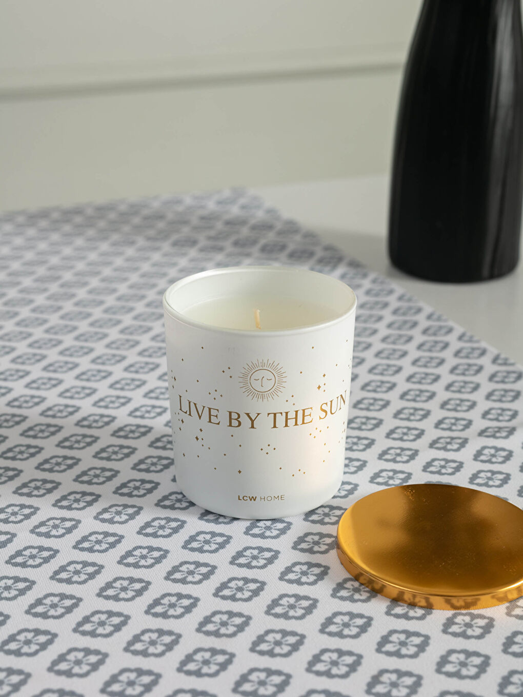 LCW HOME Slogan Printed Powder Scented Decorative Candle With Lid 210 Gr -W1EP58Z8-LUL