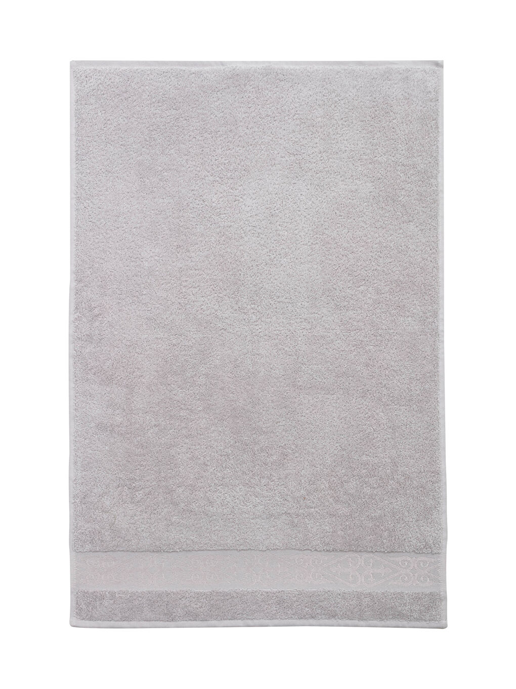Gri Jakarlı Yüz Havlusu 50x80 cm-2